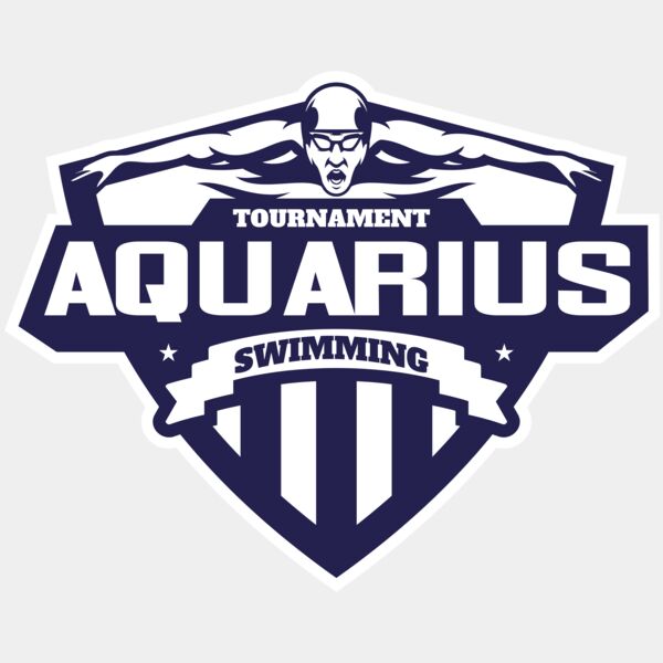 Aquarius Swimming Tournament logo template Thumbnail