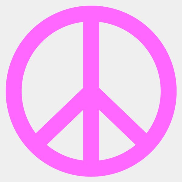Peace Sign  Rose Pink  Thumbnail