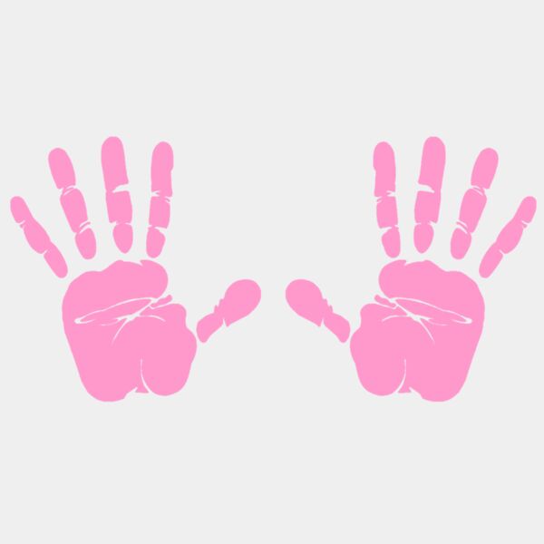 Hand Prints  Pink  Thumbnail