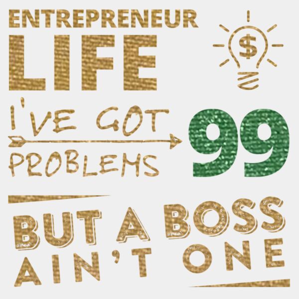 99 Problems  Metallic Gold   Green  Thumbnail