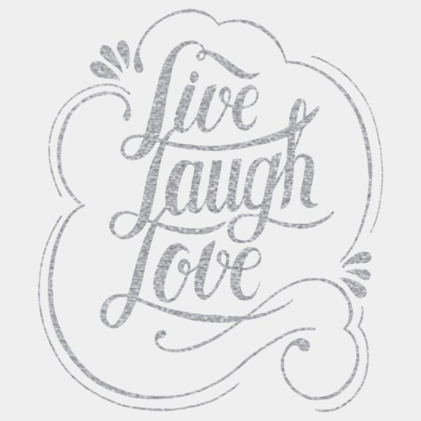 Live Love Laugh  Metallic Silver  Thumbnail