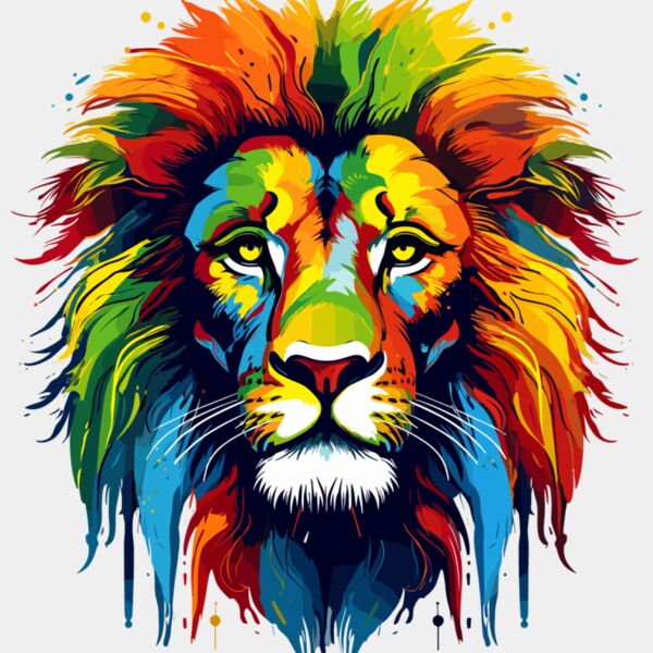 Colorful Lion Head Thumbnail