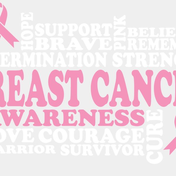 Breast Cancer Awareness Word Art Thumbnail